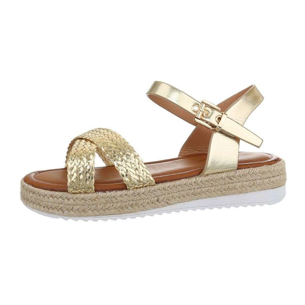 Neckermann Dames Flash Sandalen Goud 1984 neckermann kopen in de aanbieding