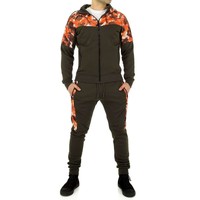 Heren Jogging pak van Fashion Sport - kaki