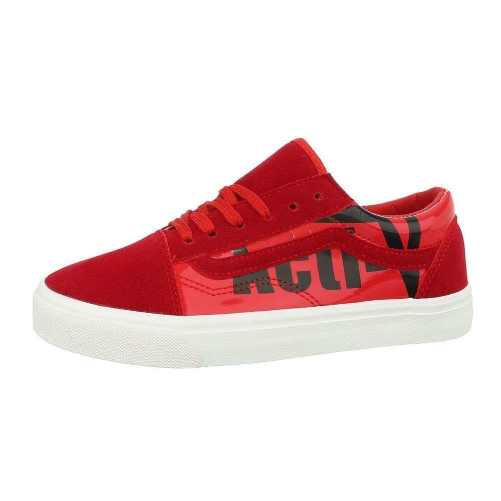 Neckermann Dames Lage Sneakers Rood neckermann kopen in de aanbieding