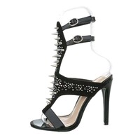 Ladies Open Schuh mit Absatz - schwarz