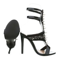 Ladies Open Schuh mit Absatz - schwarz