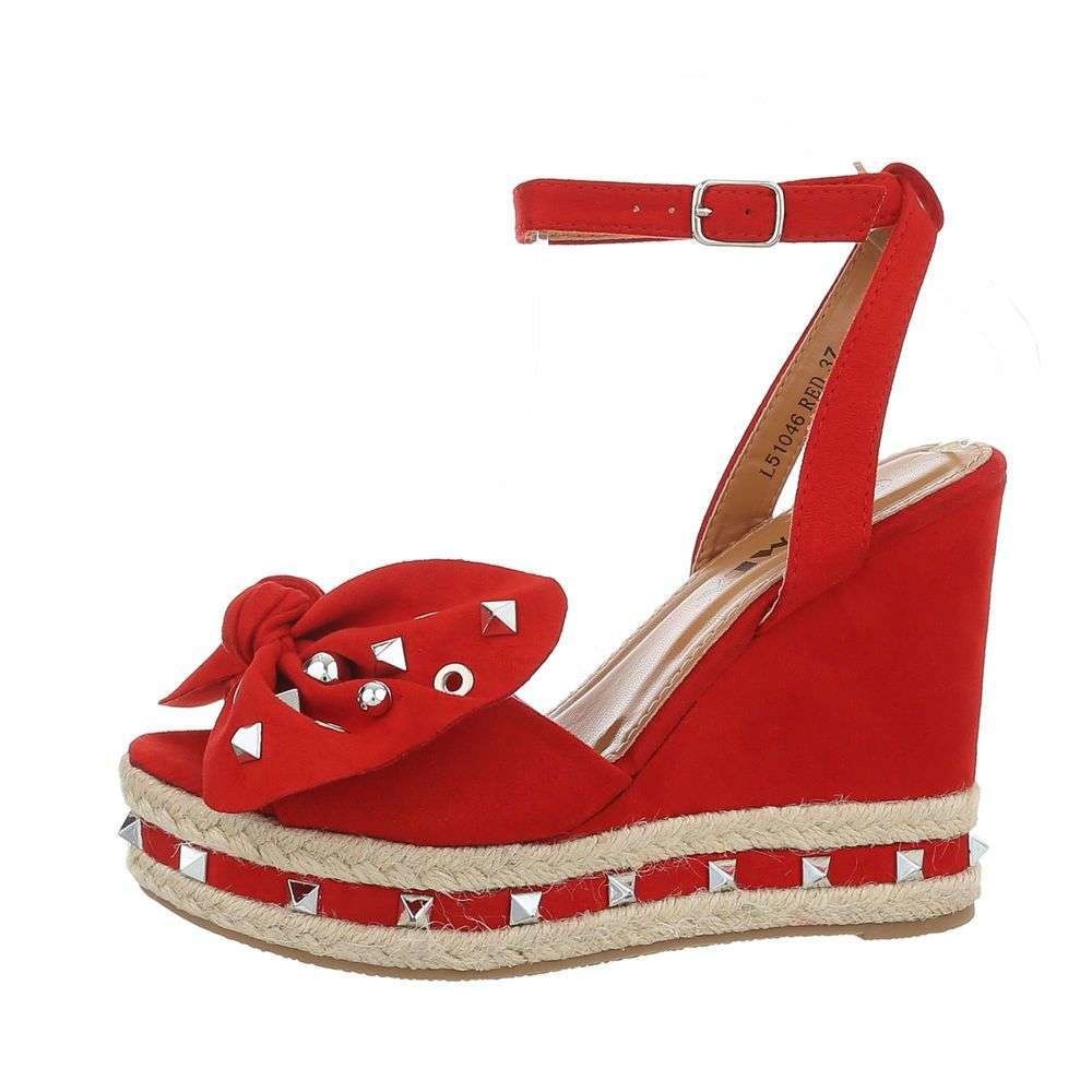 Neckermann Dames Wedges Rood L51046 neckermann kopen in de aanbieding