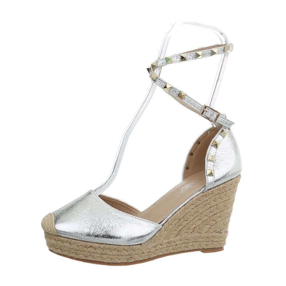 Neckermann Dames Wedges Zilver B130B Sp neckermann kopen in de aanbieding