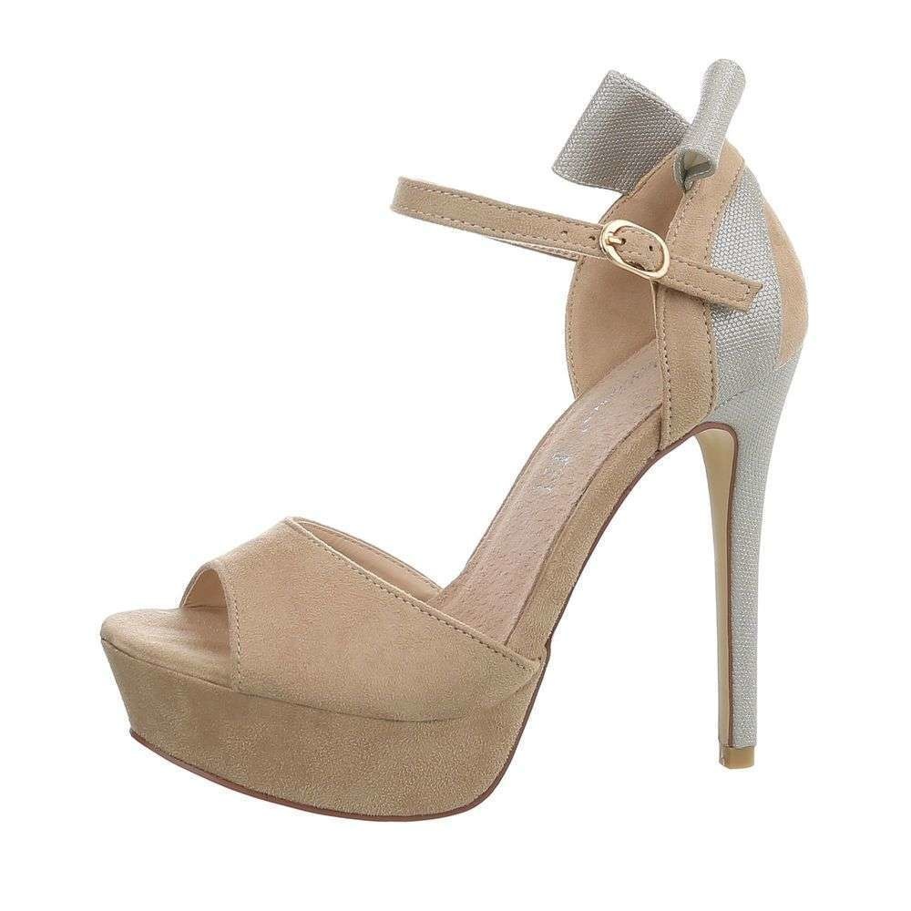Neckermann Dames Hoge Hak Pumps Beige 7499 neckermann kopen in de aanbieding