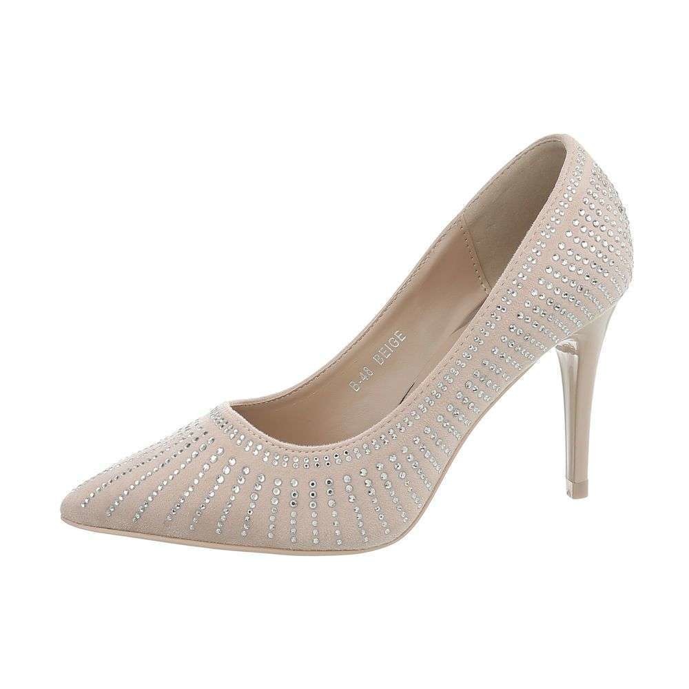 Neckermann Dames Hoge Hak Pumps Beige B 48 neckermann kopen in de aanbieding