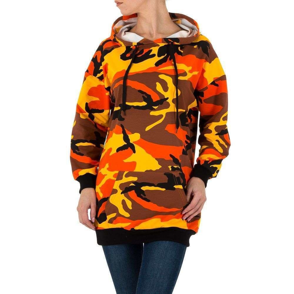 Shk Paris Dames Hoodie Sweater Oranje Camo Kl M 199 shk paris kopen in de aanbieding