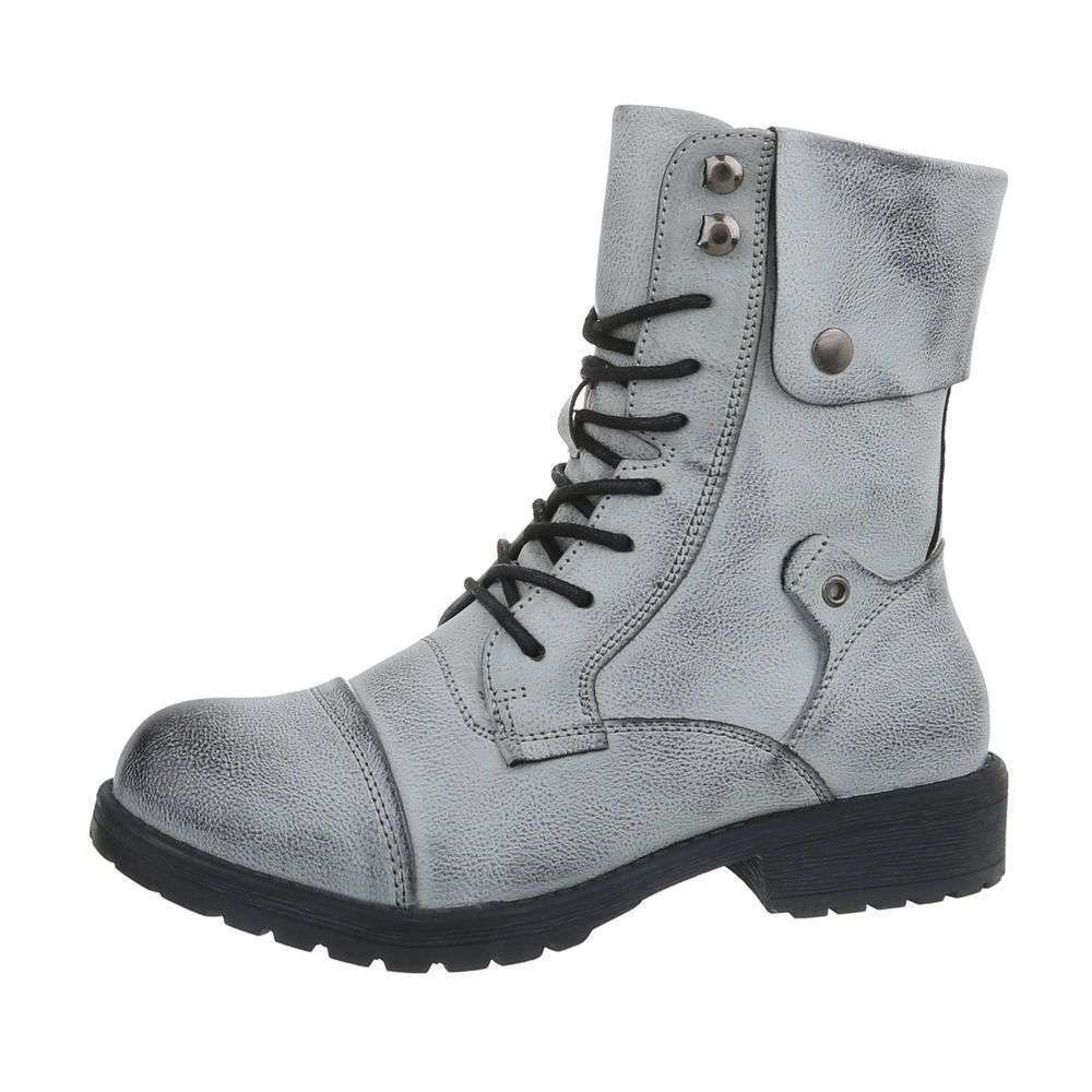 Neckermann Dames Hoge Boots Grijs 6408 neckermann kopen in de aanbieding