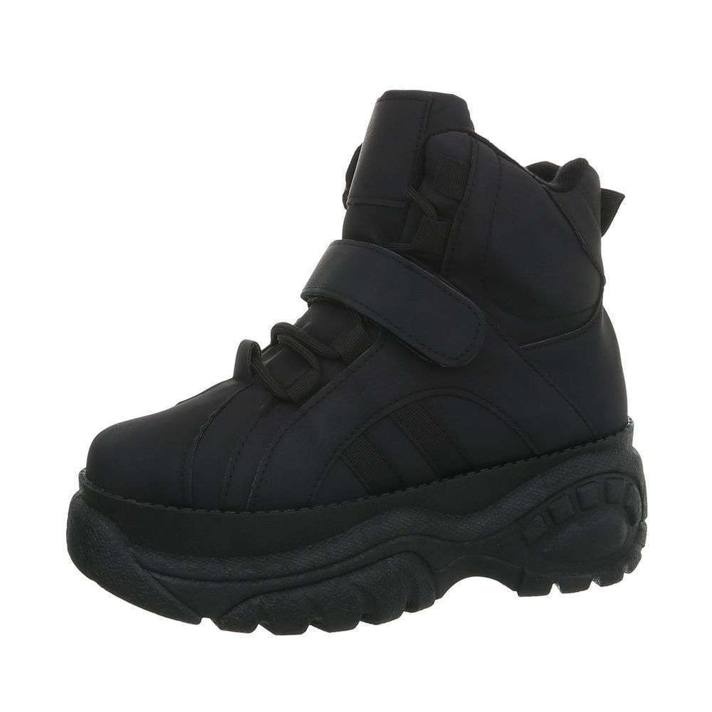 Neckermann Dames Hoge Sneakers Zwart 90011 neckermann kopen in de aanbieding