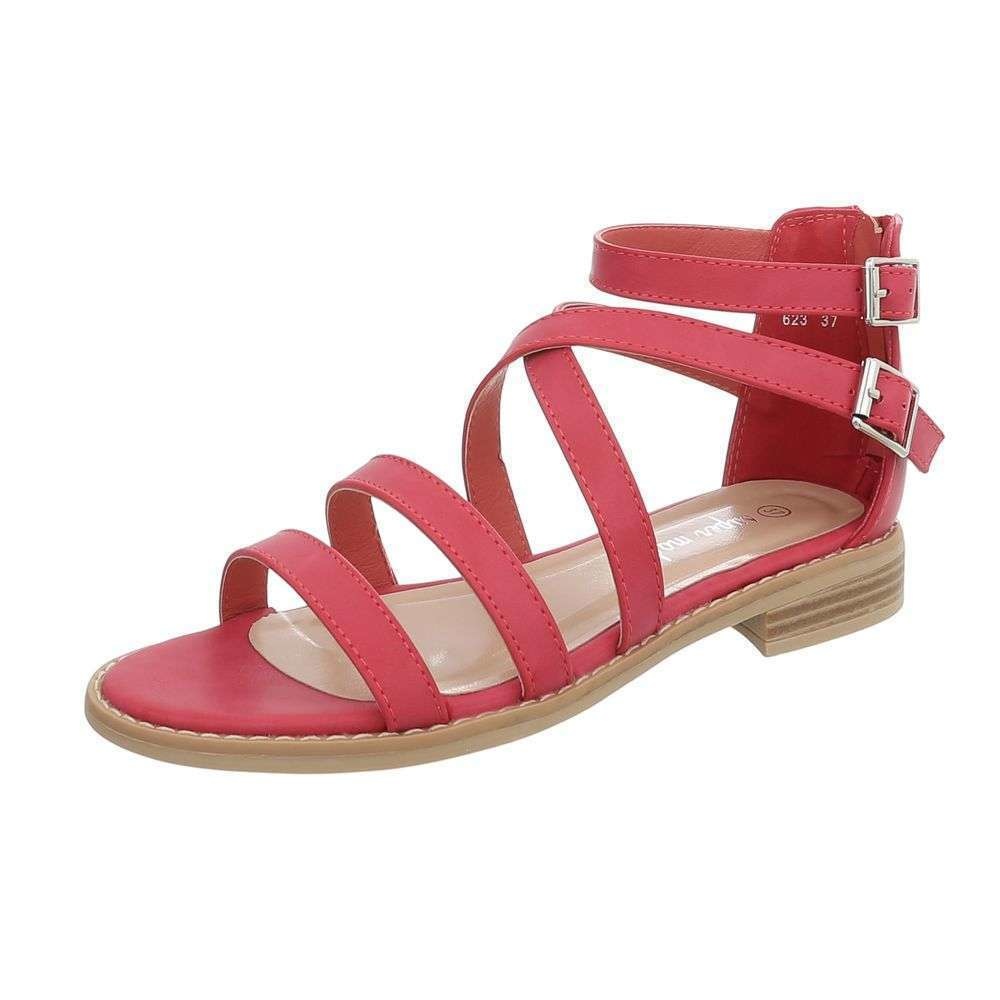 Neckermann Dames Platte Sandalen Rood neckermann kopen in de aanbieding