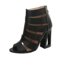 Chaussure ouverte femme avec talon noir