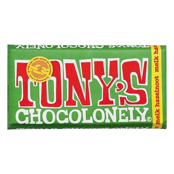 Tonys Chocolonely Melk Hazelnoot 180G tonys chocolonely kopen in de aanbieding