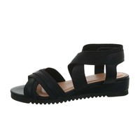 dames flash sandalen zwart 6580