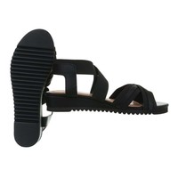 dames flash sandalen zwart 6580
