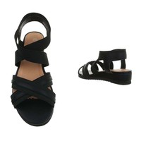 Damen Flash Sandalen schwarz 6580