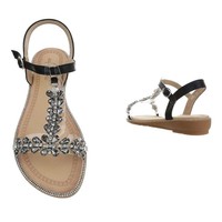 Damen Flash Sandalen schwarz 6216