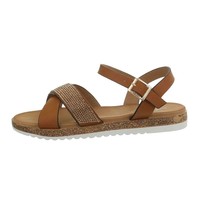 Sandales flash femme camel D-116
