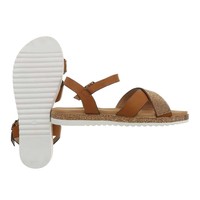 Sandales flash femme camel D-116