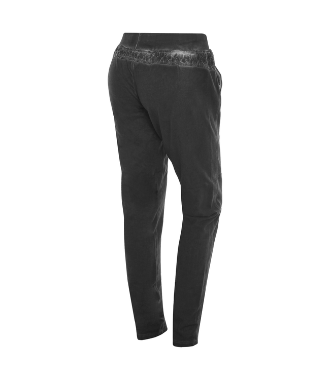 Academy Woman GARMENT-DYED JERSEY TROUSERS WITH LACE INSERTS
