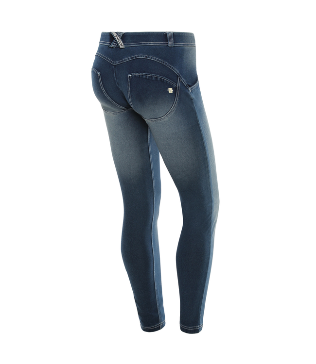 WR.UP® WR.UP® IN DARK DENIM WITH WHITE WHISKERING AND CRINKLE EFFECT