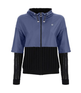 Jacket JERSEY HOODIE WITH 3/4 SLEEVES - 100% MADE IN ITALY