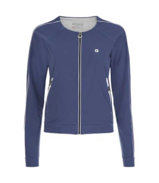 Jacket JERSEY SWEATSHIRT WITH CONTRAST PIPING - 100% MADE IN ITALY