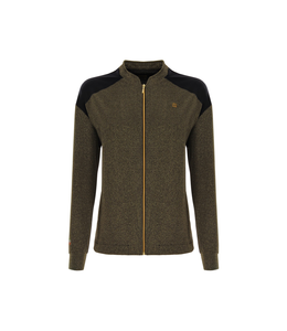 Jacket SWEATSHIRT WITH ZIP IN GOLD LUREX — 100% MADE IN ITALY COLLECTION