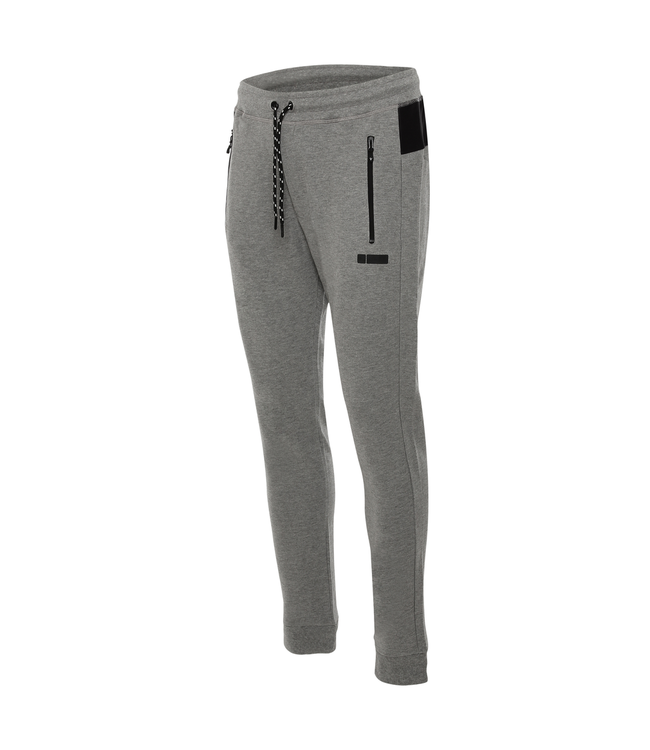 Sweatpants TAPERED MELANGE FRENCH TERRY TROUSERS WITH AN INSERT ON THE YOKE