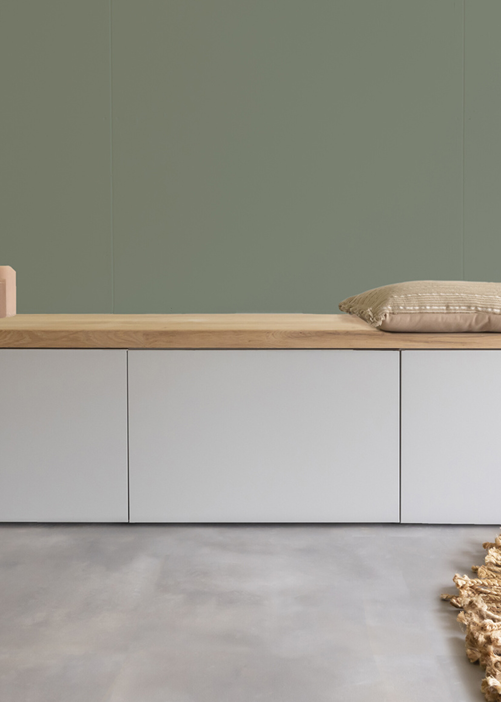 Besta tv meubel eikenhouten plank