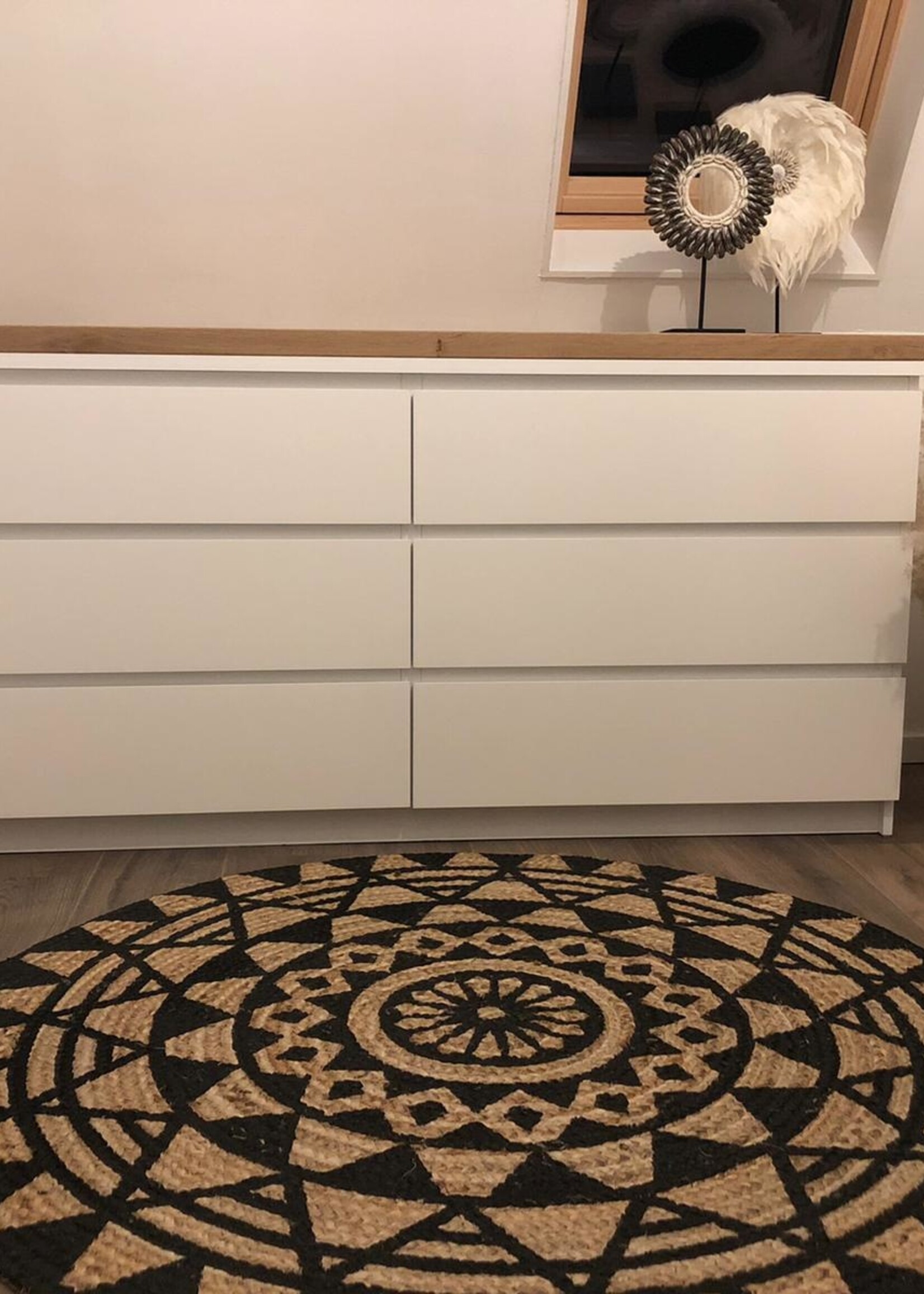 Malm kast eikenhouten plank