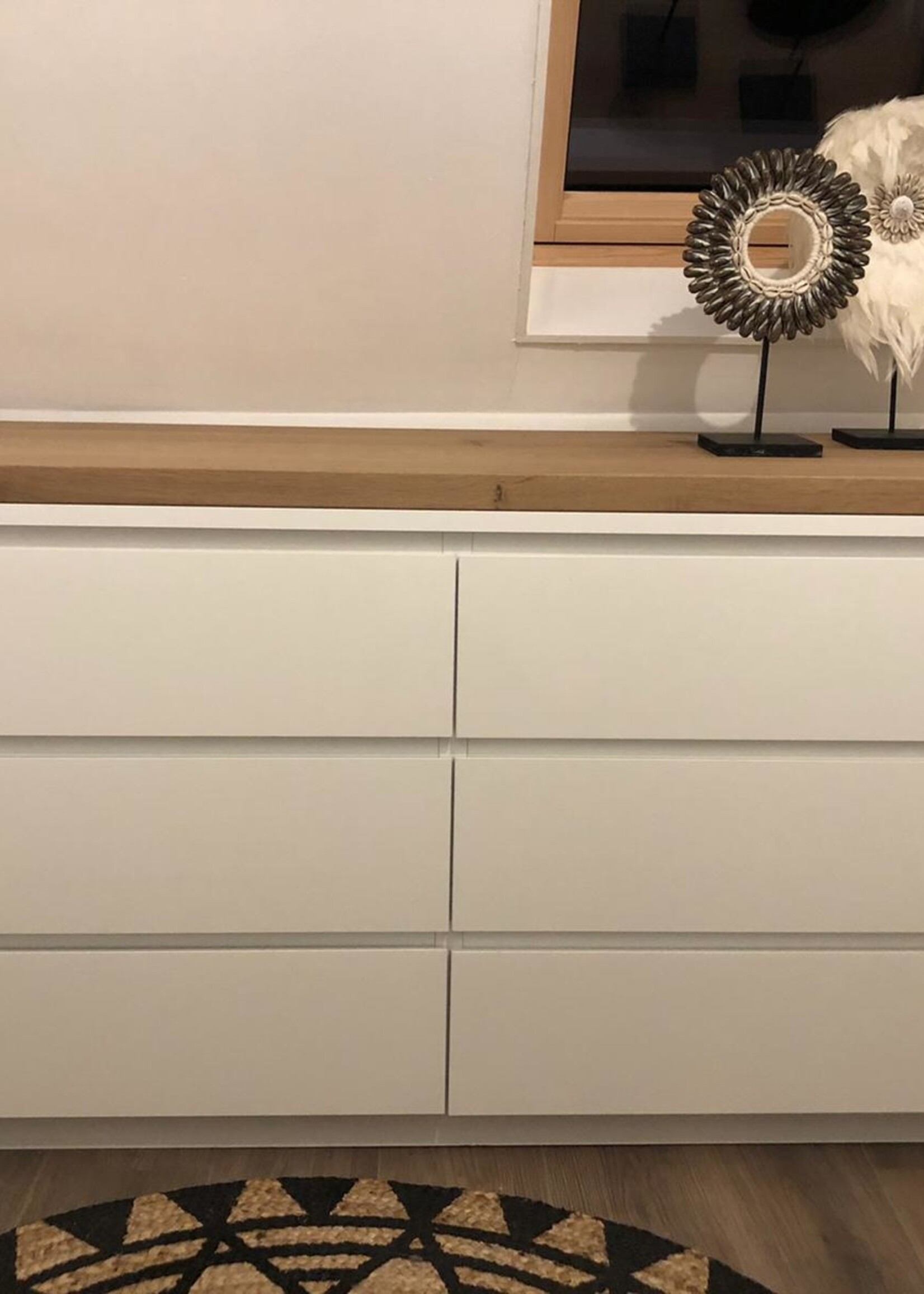 Malm kast eikenhouten plank