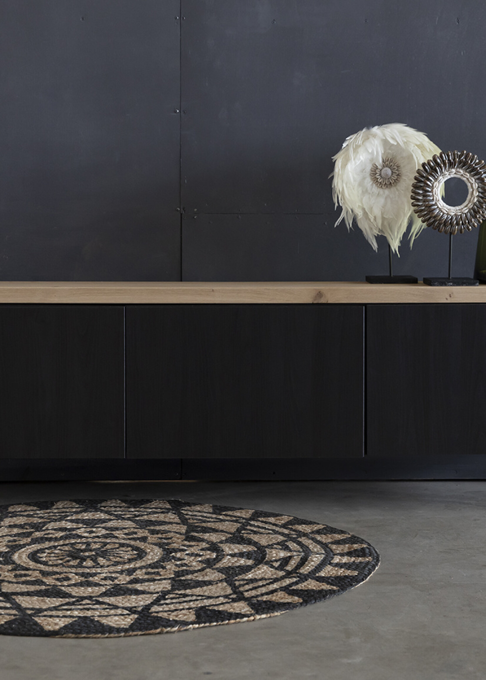 Besta tv meubel eikenhouten plank