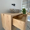 Massief eiken badkamermeubel met 2 soft close lades Massief eiken badkamermeubel met 2 soft close lades