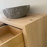 Massief eiken badkamermeubel met 2 soft close lades Massief eiken badkamermeubel met 2 soft close lades