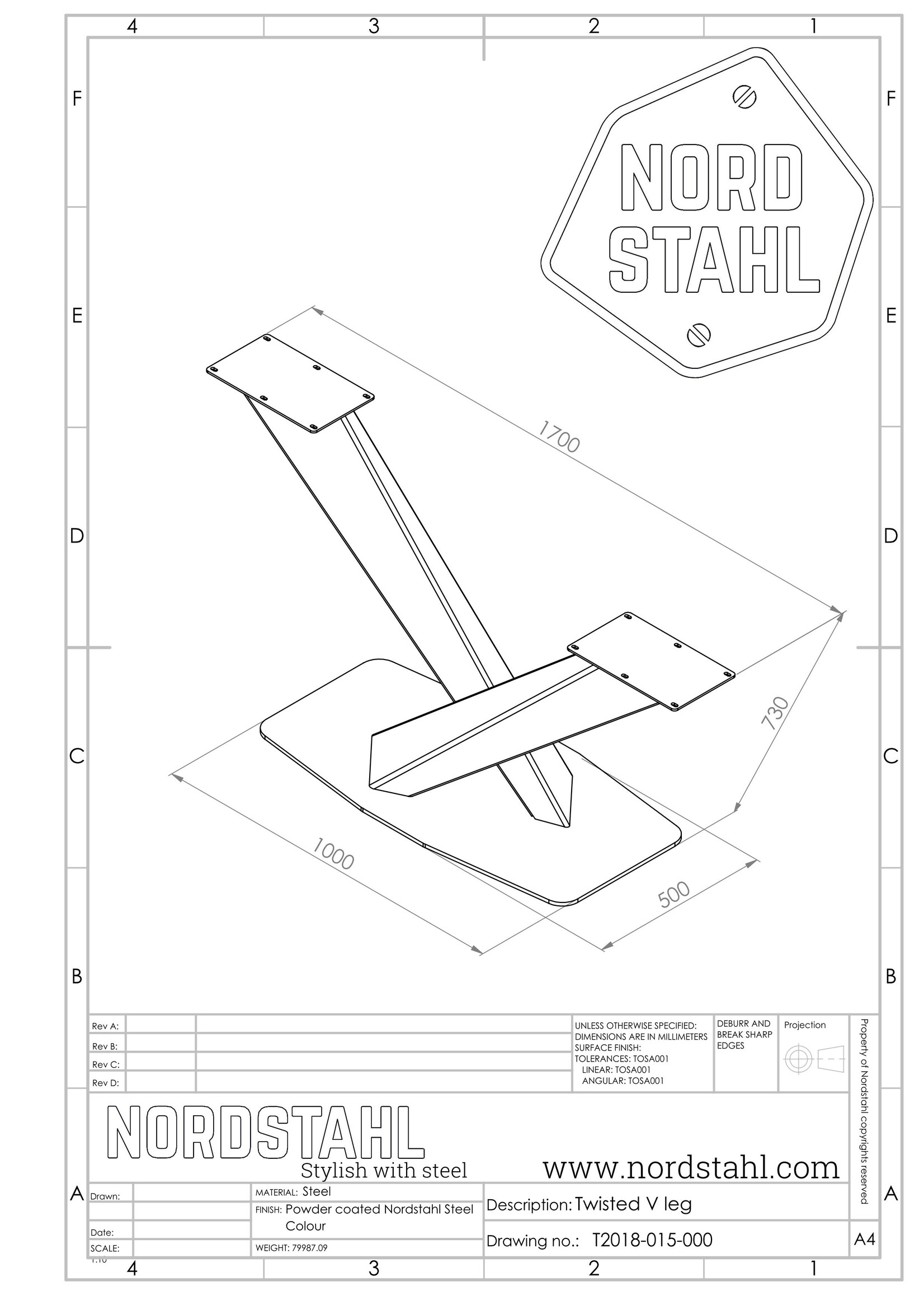 Nordstahl Nordstahl Twisted V leg