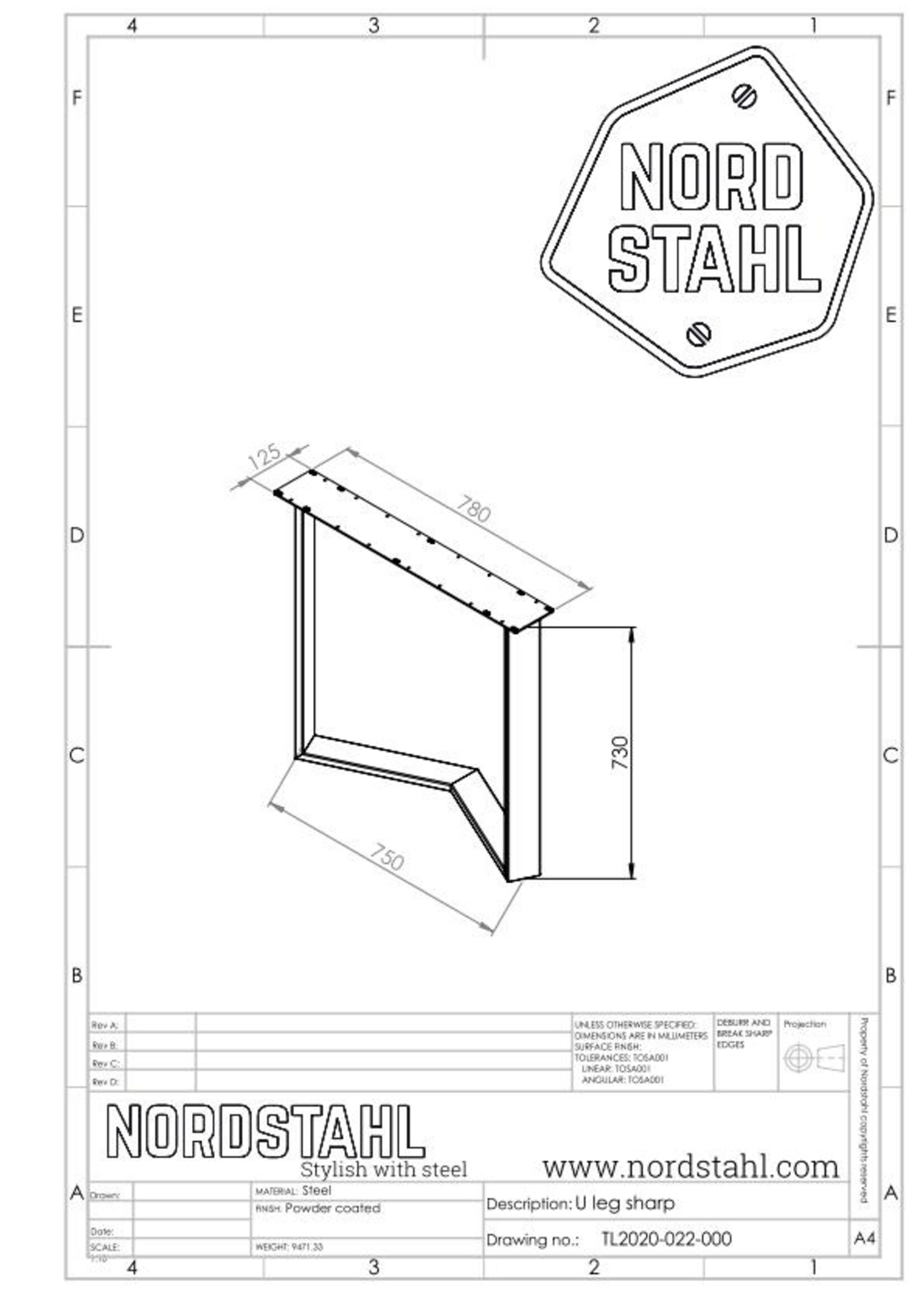 Nordstahl U leg Sharp