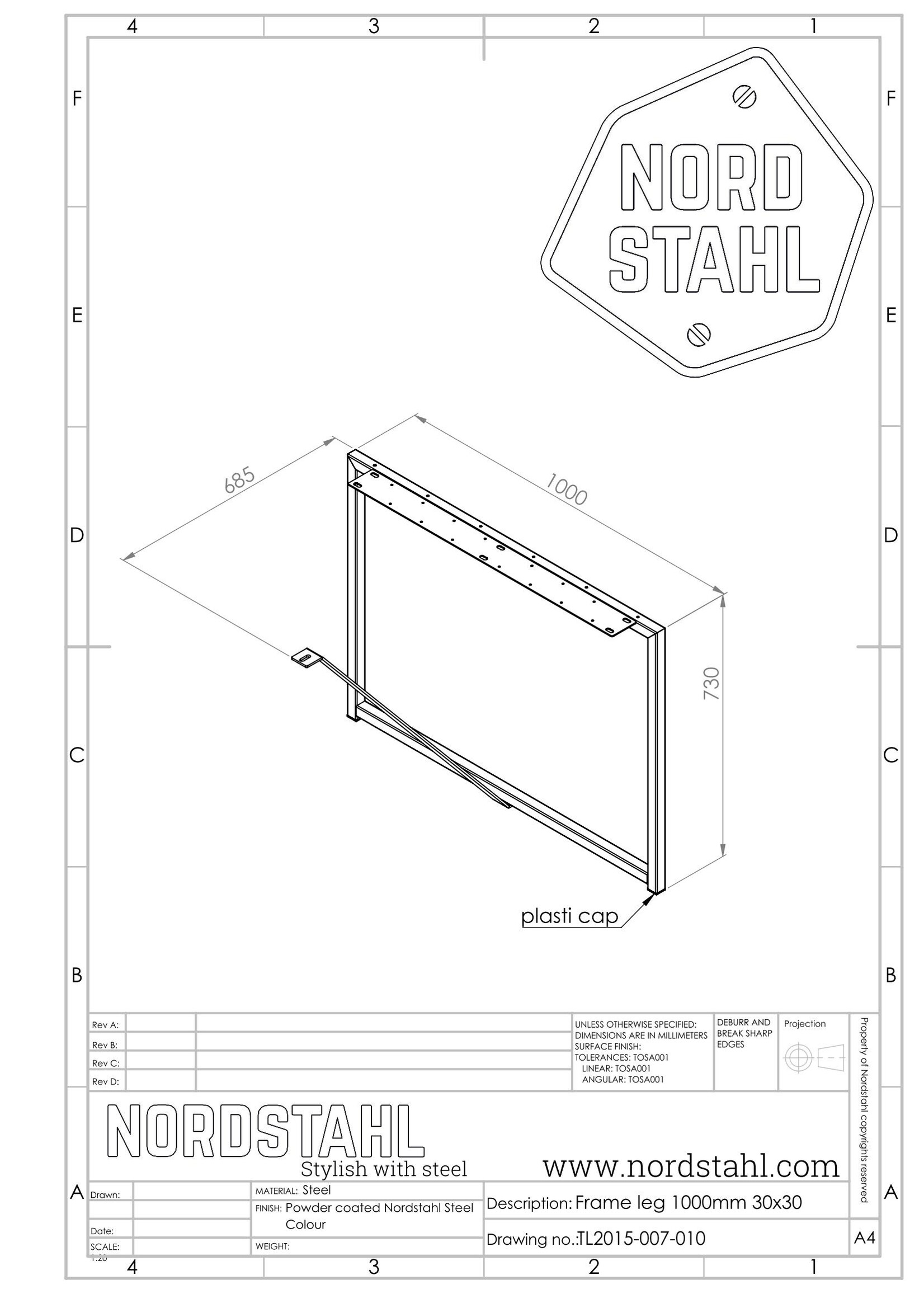 Nordstahl Frame leg