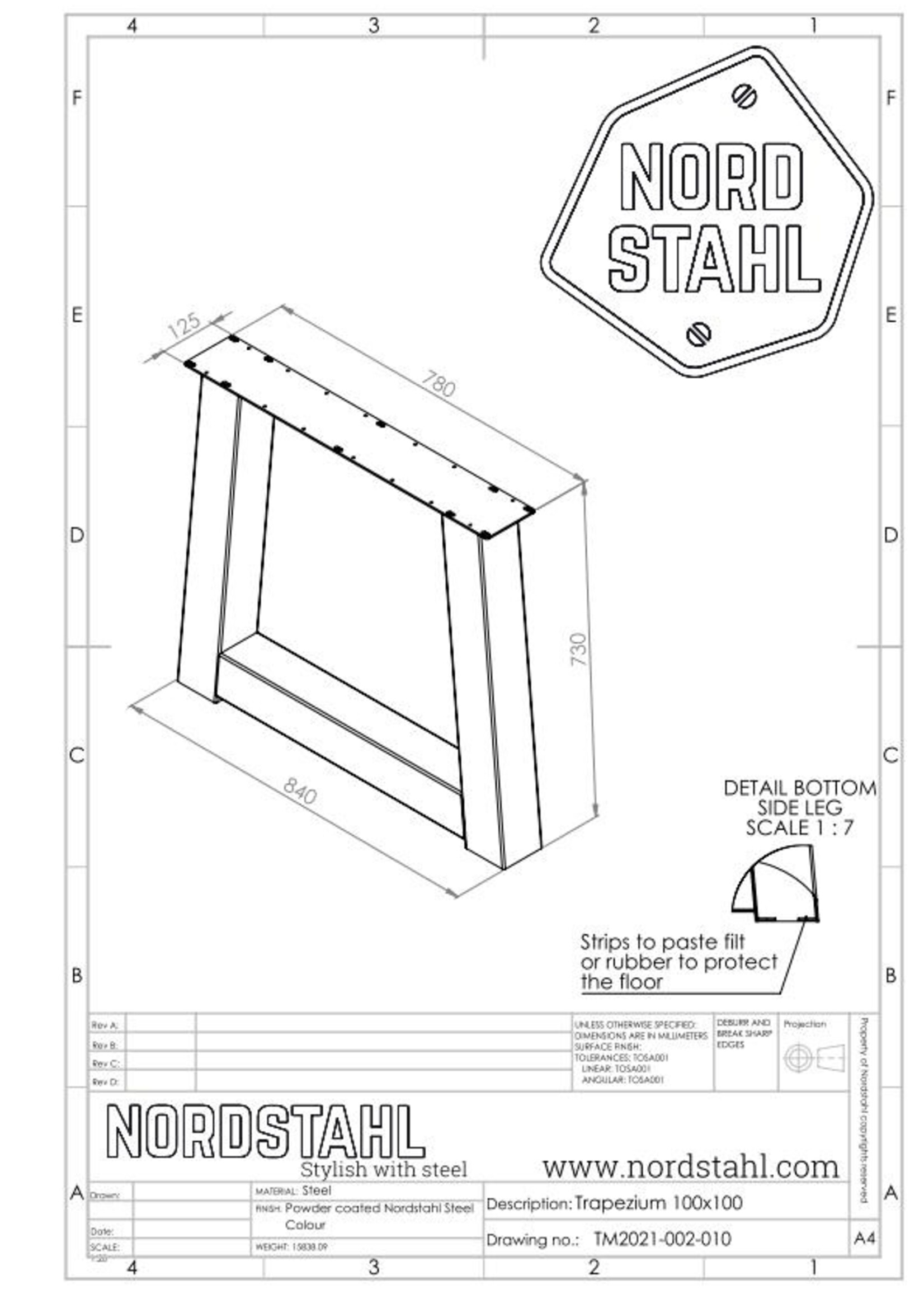 Nordstahl Trapezium leg heavy