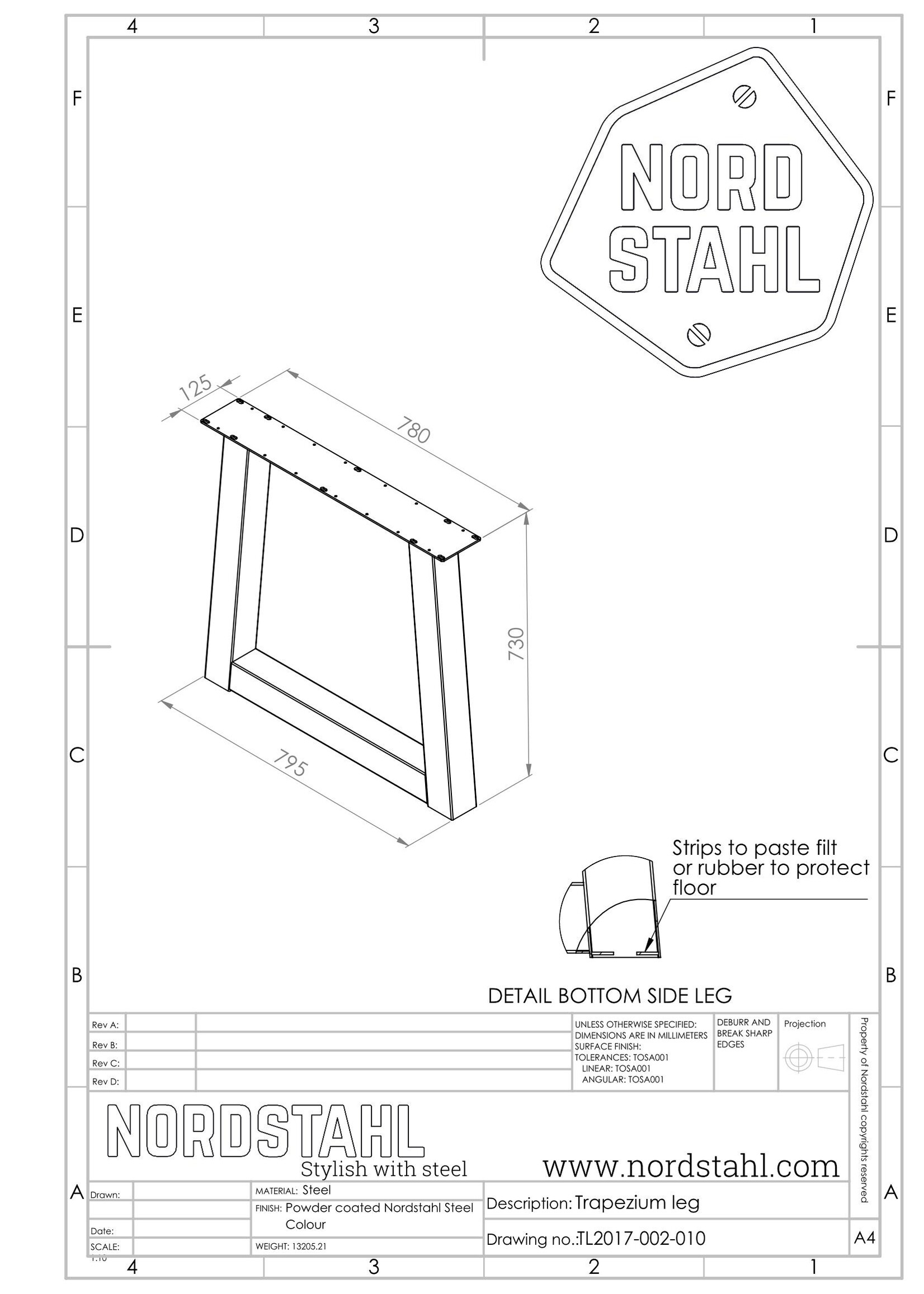 Nordstahl Trapezium leg