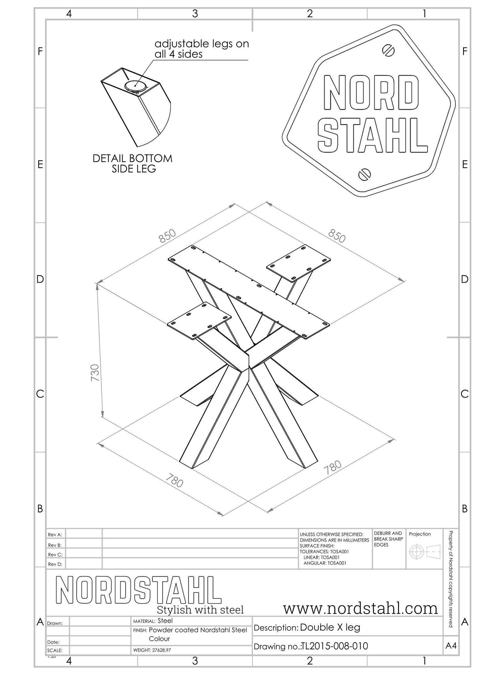 Nordstahl Double X leg