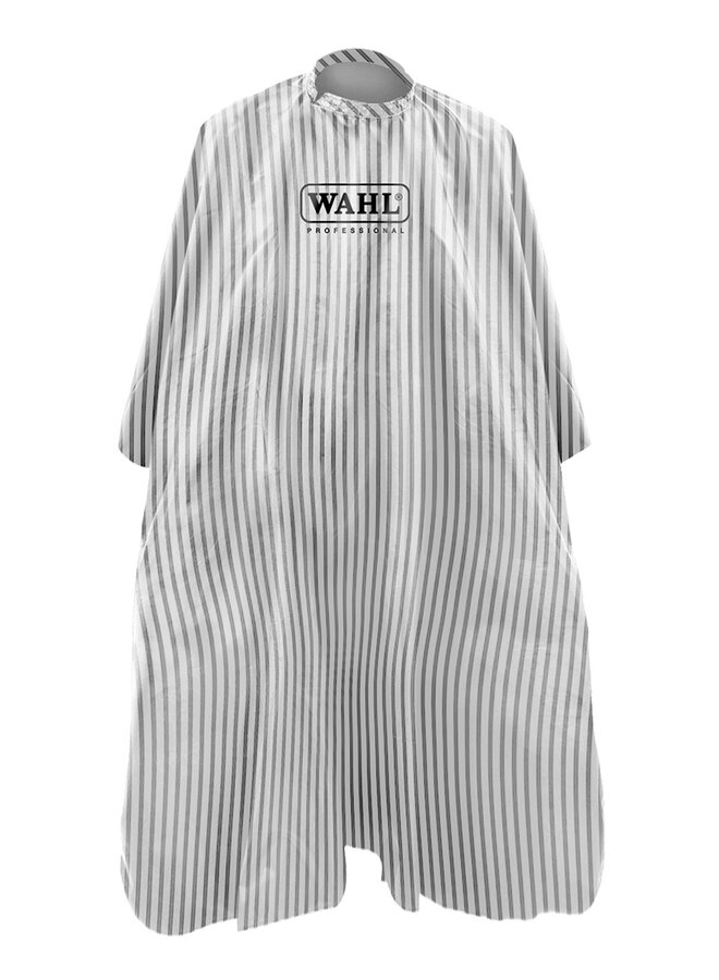 Wahl Barber Cape Pinstripe Weiss