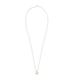 A beautiful Story Truly Rose Quartz Hamsa Silver Necklace