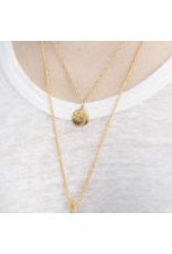 A beautiful Story Rose Citrine Gold Necklace