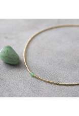 A beautiful Story Flora Aventurine Gold Necklace