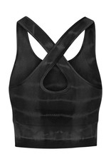 Gai & Lisva Lifa Petrol Grey Tie Dye Supersoft Rib Modal Top