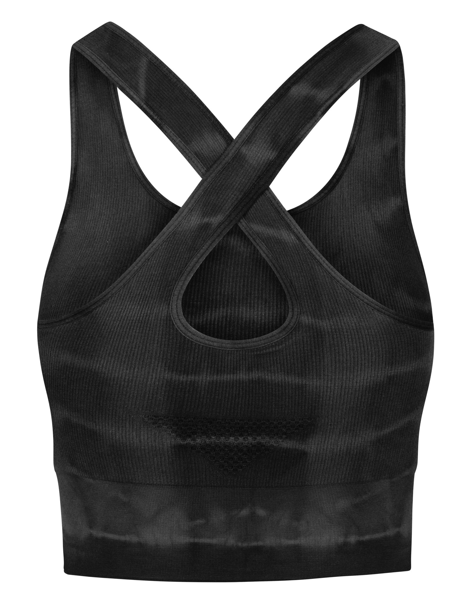 Gai & Lisva Lifa Petrol Grey Tie Dye Supersoft Rib Modal Top
