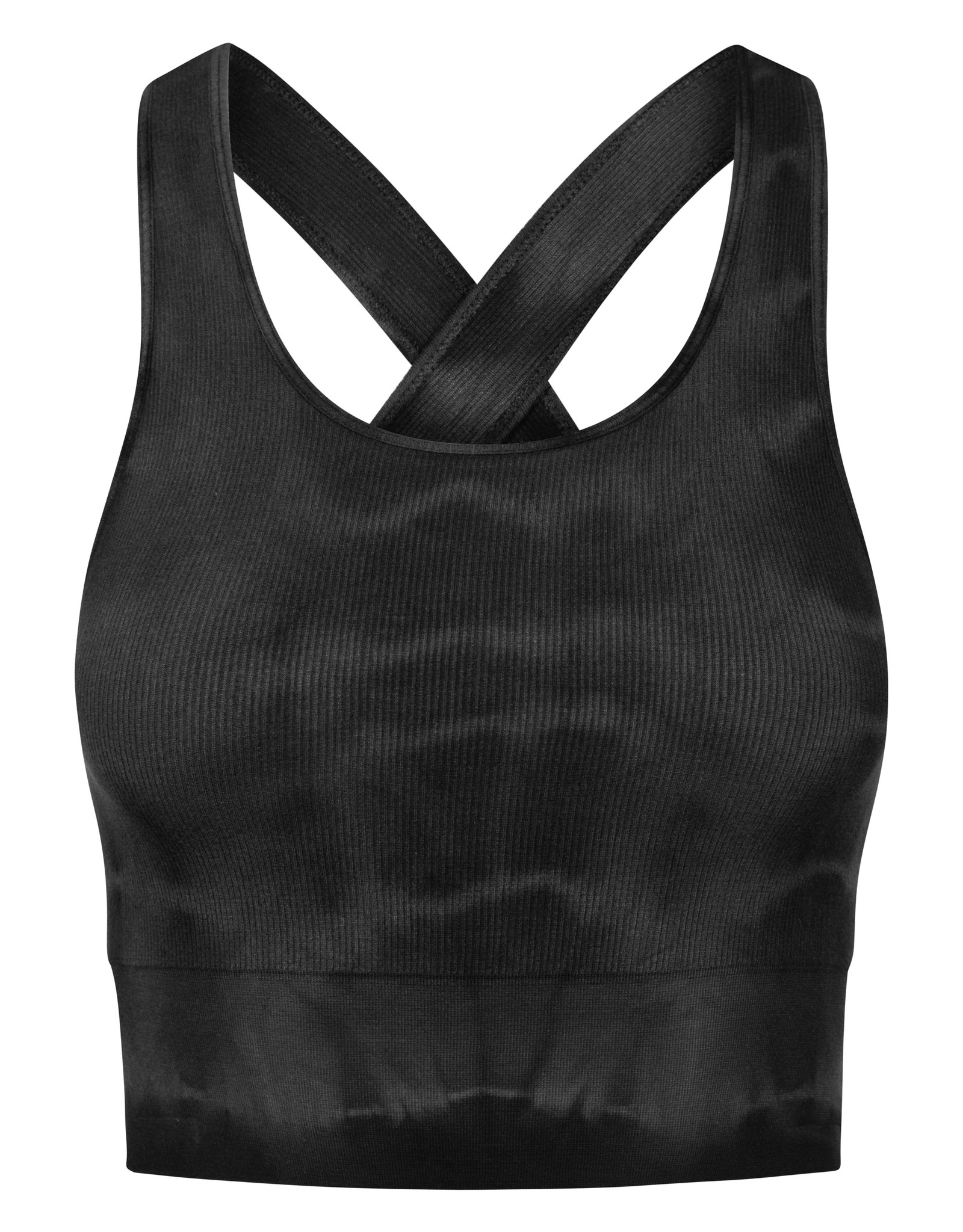 Gai & Lisva Lifa Petrol Grey Tie Dye Supersoft Rib Modal Top