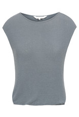 Gai & Lisva  Amanda Top Supersoft Viscose & Wool Mix Top with Gathered Hem.