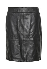 Culture Berta Black Leather Skirt