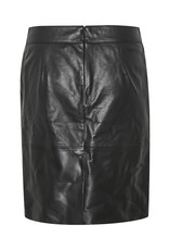 Culture Berta Black Leather Skirt