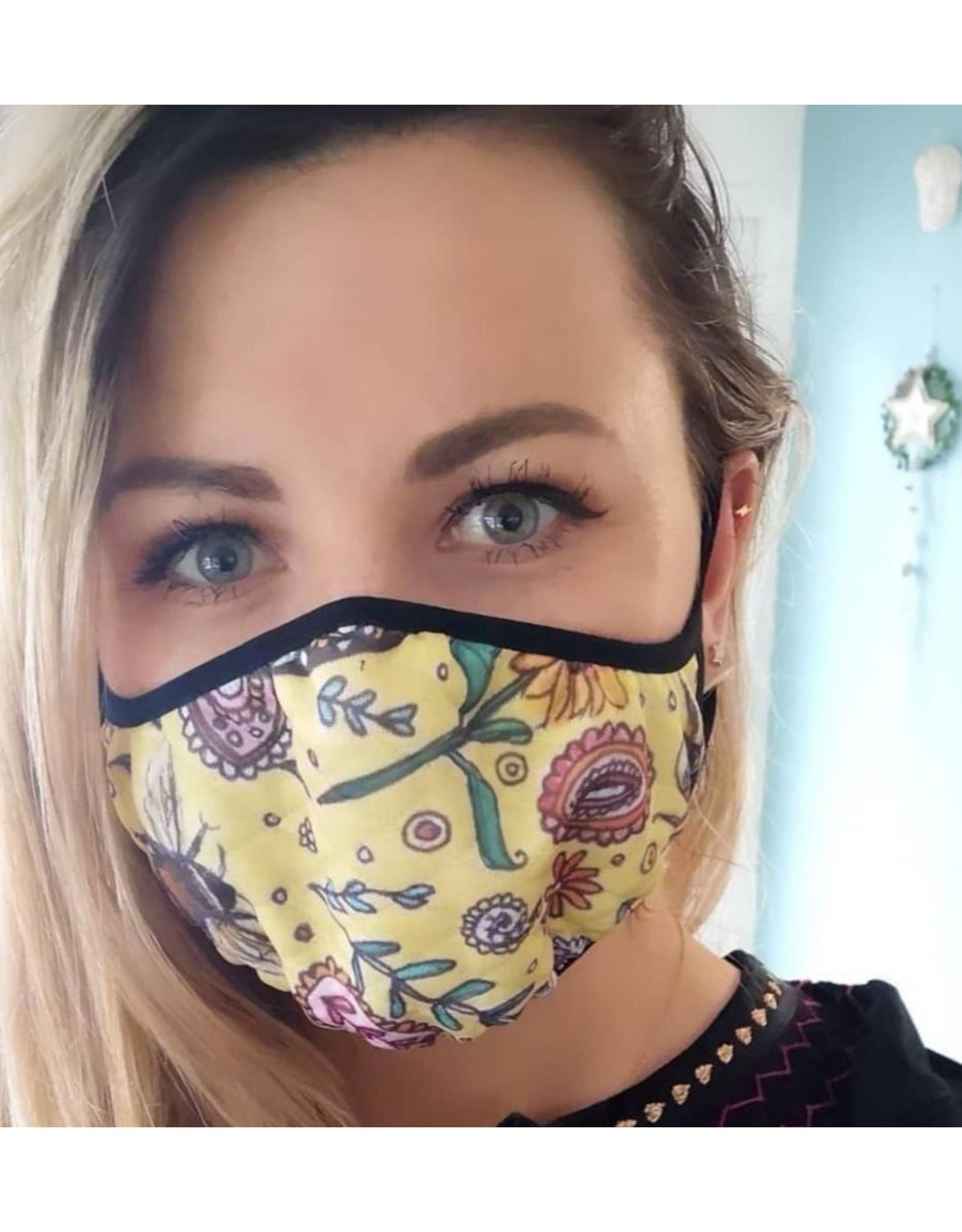Catherine Eager Art Birds and Bees Face Mask